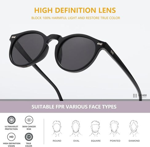 نظارات شمسية مستقطبة كلاسيكية من WMAO للرجال والنساء حماية من الأشعة فوق البنفسجية 400، نظارات عصرية كلاسيكية in Kuwait