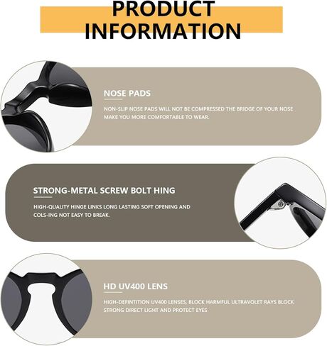 نظارات شمسية مستقطبة كلاسيكية من WMAO للرجال والنساء حماية من الأشعة فوق البنفسجية 400، نظارات عصرية كلاسيكية in Kuwait