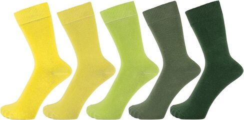 ZAKIRA Finest Combed Cotton Dress Socks in Assorted Vivid Colours for Men, Women - 5 Pack in Saudi Arabia