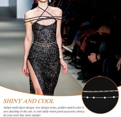 Otuuz Pack of 3 Metal Waist Chains Multilayer Long Tassels Moon Star Sun Pendant Belly Chain Belt Set Gold Chain Belt Waist Jewellery for Women Dress Bikini Beads Body Chain for Women in Kuwait