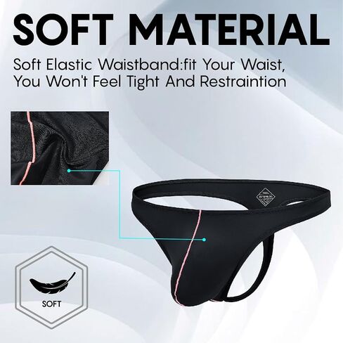 ZAIGGUT Men's Thong G-String Underwear Low Rise T-Back Under Bulge Pouch Sexy Thongs in Saudi Arabia