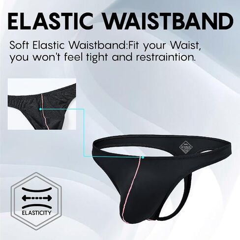 ZAIGGUT Men's Thong G-String Underwear Low Rise T-Back Under Bulge Pouch Sexy Thongs in Saudi Arabia