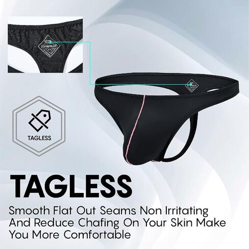 ZAIGGUT Men's Thong G-String Underwear Low Rise T-Back Under Bulge Pouch Sexy Thongs in Saudi Arabia