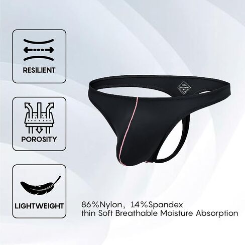 ZAIGGUT Men's Thong G-String Underwear Low Rise T-Back Under Bulge Pouch Sexy Thongs in Saudi Arabia