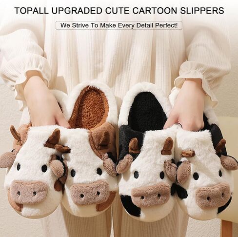 شباشب TOPALL للنساء والرجال، شباشب مطرزة زغبية مطورة، شباشب مريحة للأزواج، شباشب مريحة مضادة للانزلاق، شباشب عيد الميلاد للداخل والخارج in Kuwait