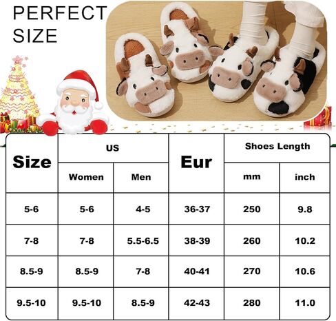 شباشب TOPALL للنساء والرجال، شباشب مطرزة زغبية مطورة، شباشب مريحة للأزواج، شباشب مريحة مضادة للانزلاق، شباشب عيد الميلاد للداخل والخارج in Kuwait