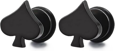 زوج من الأقراط المرصعة للرجال والنساء من الفولاذ المقاوم للصدأ، ظهر لولبي، فريد من نوعه in Kuwait