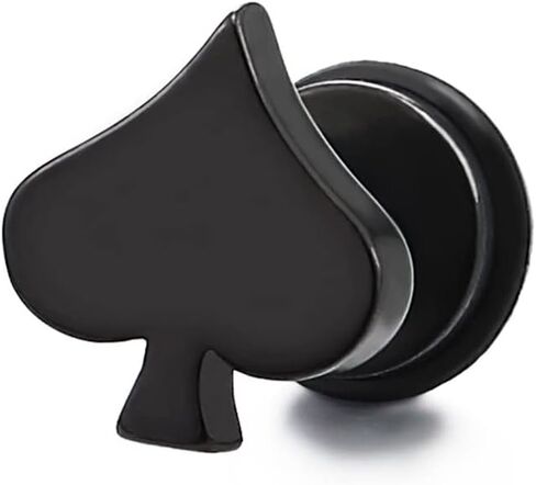 زوج من الأقراط المرصعة للرجال والنساء من الفولاذ المقاوم للصدأ، ظهر لولبي، فريد من نوعه in Kuwait