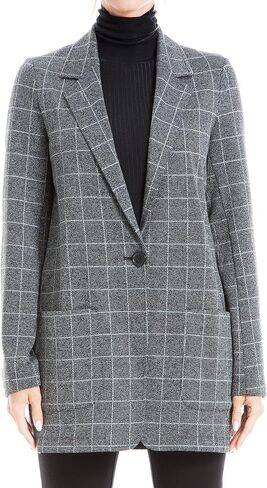 Max Studio Women's Long Double Knit Single Button Jacket in Saudi Arabia
