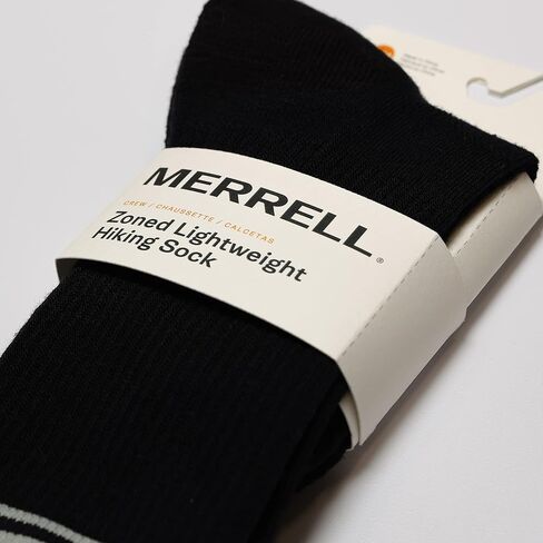 Merrell Men's and Women's Zoned Lightweight Cushion Wool Hiking Crew Socks-1 Pair Pack-Unisex Arch Support in Saudi Arabia