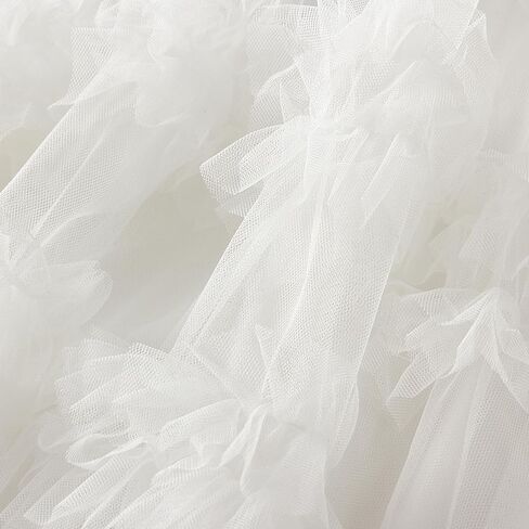 النساء فراشة التطريز ميدي تول التنانير عالية الخصر طبقة مزدوجة شبكة توتو التنانير الكبيرة سوينغ ألف خط التنانير فستان الحفلات in Kuwait