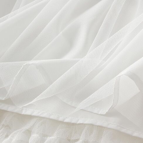 النساء فراشة التطريز ميدي تول التنانير عالية الخصر طبقة مزدوجة شبكة توتو التنانير الكبيرة سوينغ ألف خط التنانير فستان الحفلات in Kuwait