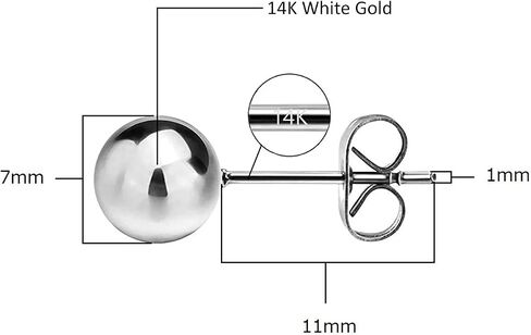 Savlano 14K Gold Ball Stud Earrings For Women & Girls - Made in Italy Comes With Savlano Gift Box in Saudi Arabia