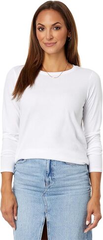 تي شيرت Madewell Northside Vintage بأكمام طويلة باللون الأبيض البصري SM (للسيدات 2-4) in Saudi Arabia