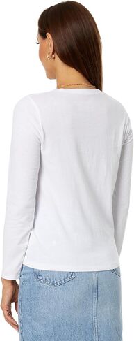 تي شيرت Madewell Northside Vintage بأكمام طويلة باللون الأبيض البصري SM (للسيدات 2-4) in Saudi Arabia