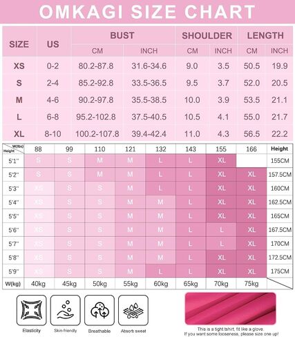 OMKAGI Double Lined Slim Fit T Shirts for Women Short Sleeve Crew Neck Crop Top in Saudi Arabia