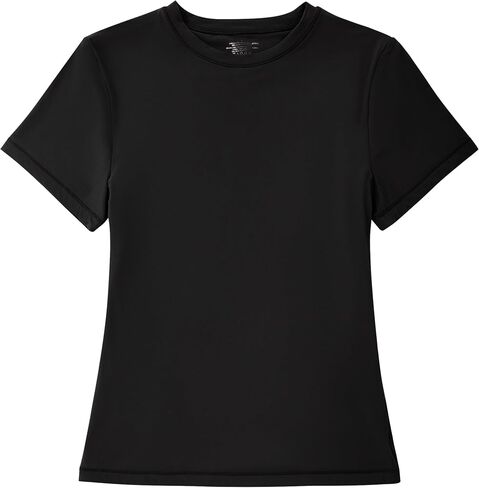 OMKAGI Double Lined Slim Fit T Shirts for Women Short Sleeve Crew Neck Crop Top in Saudi Arabia