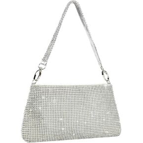 Tmore Silver Purses for Women Evening Clutch Bag Bling Bride Rhinestone Handbag Sparkly Purse for Prom Cocktail Party Wedding in Saudi Arabia