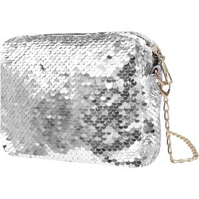 BOLLEY JOSS Sparkle Sequins Mini Purse for Women Bling Crossbody Evening Handbag Clutch Glitter Shoulder Bag