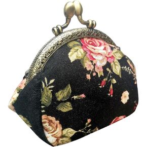 POPUCT Retro Women's Cute Classic Exquisite Buckle Coin Purse(pink)