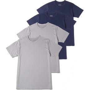 تي شيرت رياضي رجالي من Comfneat مكون من 4 قطع سريع الجفاف ورقبة دائرية ملابس داخلية ماصة للعرق in Kuwait