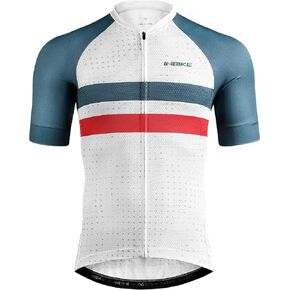 INBIKE رجل ركوب الدراجات جيرسي 3 جيوب خلفية الرطوبة فتل قصيرة الأكمام سريعة الجافة عاكسة قمصان ركوب الدراجات