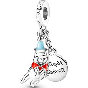 PAGOGO Mom Love Heart Charms 925 Sterling Silver with Cubic Zirconia for Women Bracelets and Necklaces,Mother's Day Birthday Christmas Gift for Women Girls