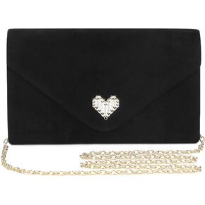 UBAYMAX Faux Suede Evening Bag Clutch Purses for Women Handbags Crossbody Bag Wedding Bag for Prom Party Wedding Engagement