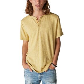 Lucky Brand Men's Linen Short Sleeve Henley in Saudi Arabia