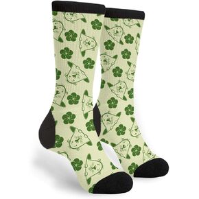 MOLIAN Unisex Fun Novelty Crazy Crew Socks Easter Eggs And Chicken Dress Socks