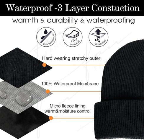 Comhats قبعة صغيرة مقاومة للماء بطانة صوف دافئة قبعة صياد في جميع الأحوال الجوية في فصل الشتاء in Kuwait