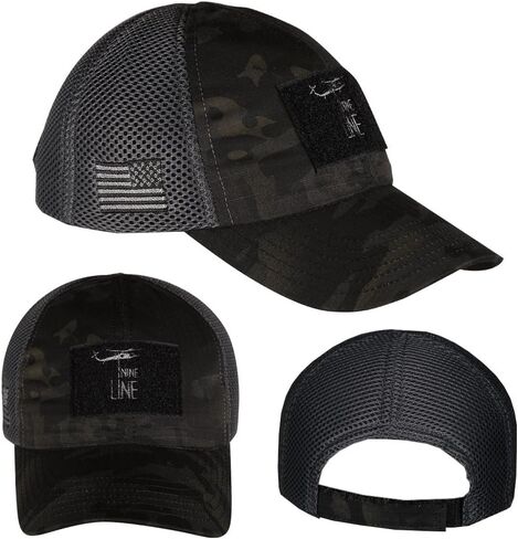 قبعة شبكية من Nine Line Kryptek مصنوعة في الولايات المتحدة الأمريكية مع شعار Drop Line - علم الولايات المتحدة الأمريكية in Kuwait