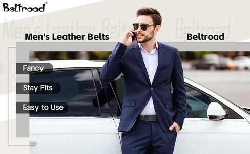BELTROAD Mens Reversible Leather Belts, Casual Golf Dress Belt for Men Pants, 2 Sides Wear Belt in Kuwait