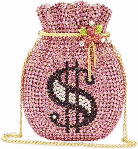 دي جي بي ام شنطة نقود فاخرة للنساء حقائب مسائية من الكريستال بتصميم دولار وحقائب يد صغيرة للحفلات وحفلات الزفاف والحفلات الراقصة in Kuwait