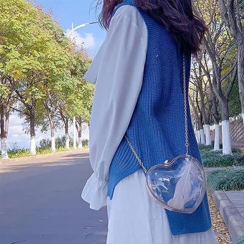 Women Clear Purse, Love transparent bag,Acrylic Evening Clutch Bag, Women Clear Purse Bag (golden) in Kuwait