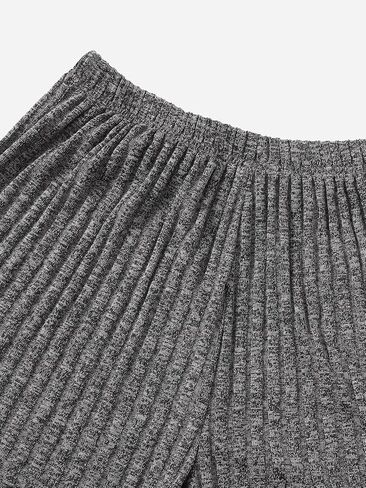 GORGLITTER Women's 3 Sets Lounge Set Crop Cami Top Elastic Waist Shorts Rib Knit Sleepwear Pajama Set in Kuwait