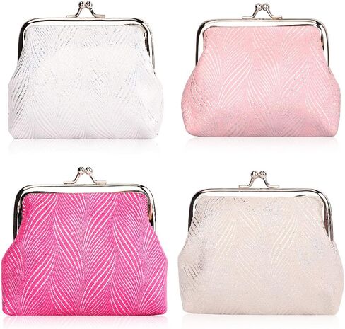 اوياشيك 4 قطع محفظة قفل قبلة النساء مشبك محفظة عملات معدنية مشبك الحقيبة, صفصاف in Kuwait