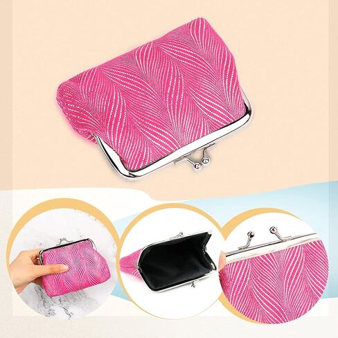 اوياشيك 4 قطع محفظة قفل قبلة النساء مشبك محفظة عملات معدنية مشبك الحقيبة, صفصاف in Kuwait