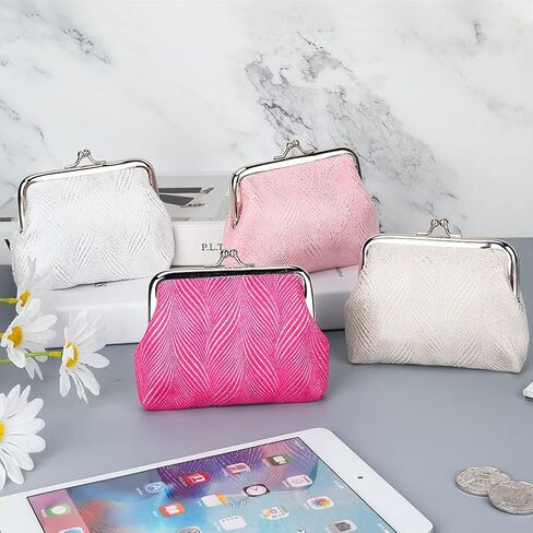 اوياشيك 4 قطع محفظة قفل قبلة النساء مشبك محفظة عملات معدنية مشبك الحقيبة, صفصاف in Kuwait