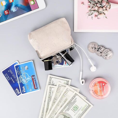 اوياشيك 4 قطع محفظة قفل قبلة النساء مشبك محفظة عملات معدنية مشبك الحقيبة, صفصاف in Kuwait