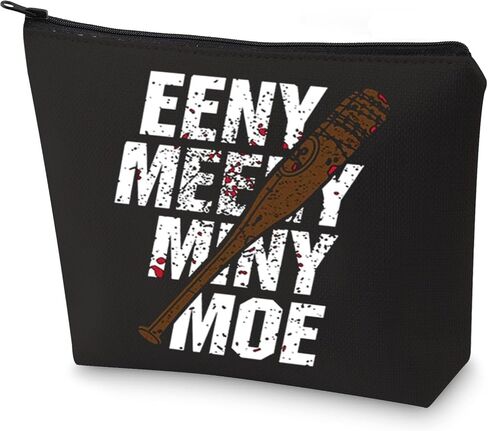 WZMPA Negan Cosmetic Makeup Bag Negan Lucille Fans Gift Eeny Meeny Miny Moe Zipper Pouch Bag For TV Series Fans (Eeny Meeny Miny Moe) in Saudi Arabia