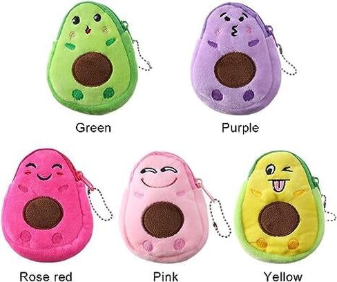 Women's Coin Purses and Pouches | Green Plush Purses Fashion Children Small Coin Purse Cute Avocado Plush Purses Kids Key Case Bag Money Pouch for Women Boys Girls Mini Handbag in Saudi Arabia