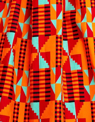 HongyuAmy Women African Print Skirt Dutch Ankara Wax Print Full Circle Skirt in Kuwait