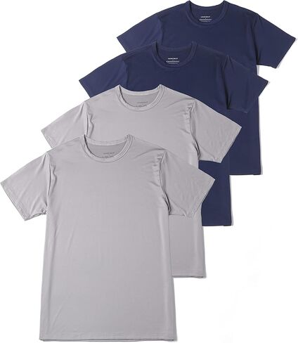 تي شيرت رياضي رجالي من Comfneat مكون من 4 قطع سريع الجفاف ورقبة دائرية ملابس داخلية ماصة للعرق in Kuwait