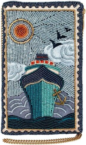 Mary Frances Crossbody Phone Bag Featuring On Board & Midnight Cruise, Perfect for Storing Credit Cards, Phone, & Keys in Saudi Arabia