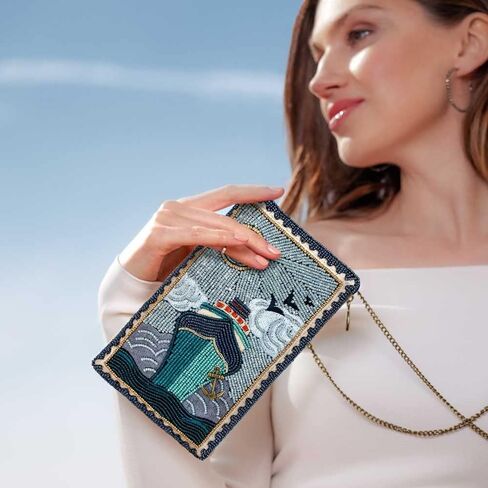 Mary Frances Crossbody Phone Bag Featuring On Board & Midnight Cruise, Perfect for Storing Credit Cards, Phone, & Keys in Saudi Arabia