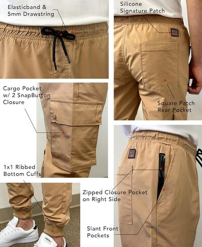Southpole Men's Lightweight Quick Dry Cargo Nylon Jogger Pants in Saudi Arabia