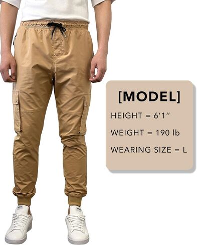 Southpole Men's Lightweight Quick Dry Cargo Nylon Jogger Pants in Saudi Arabia