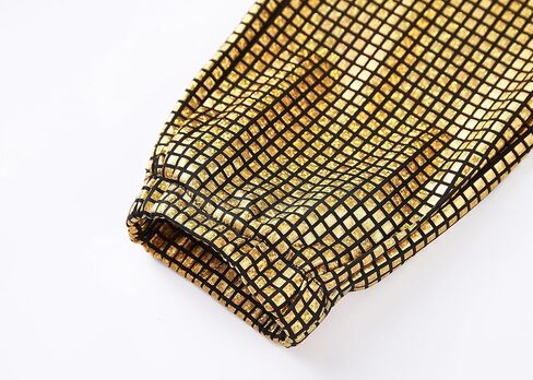 WULFUL Kids Boys Metallic 70s Disco Costume Sequin Party Jogger Pants in Saudi Arabia
