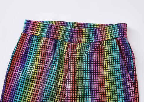 WULFUL Kids Boys Metallic 70s Disco Costume Sequin Party Jogger Pants in Saudi Arabia